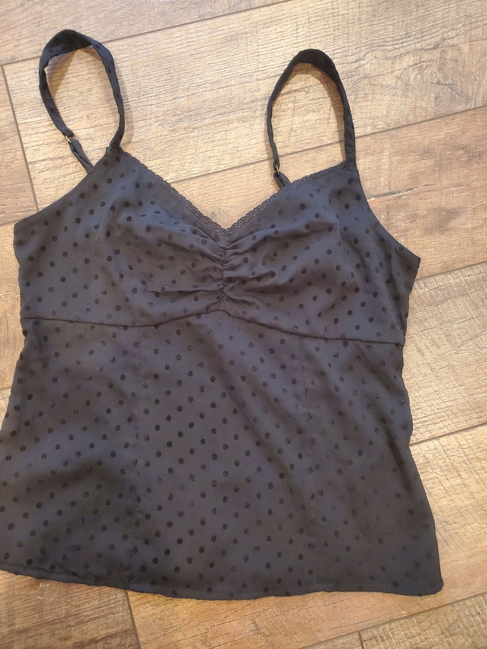 HOLLISTER Black Polka Dot Cami Tank Top - Women